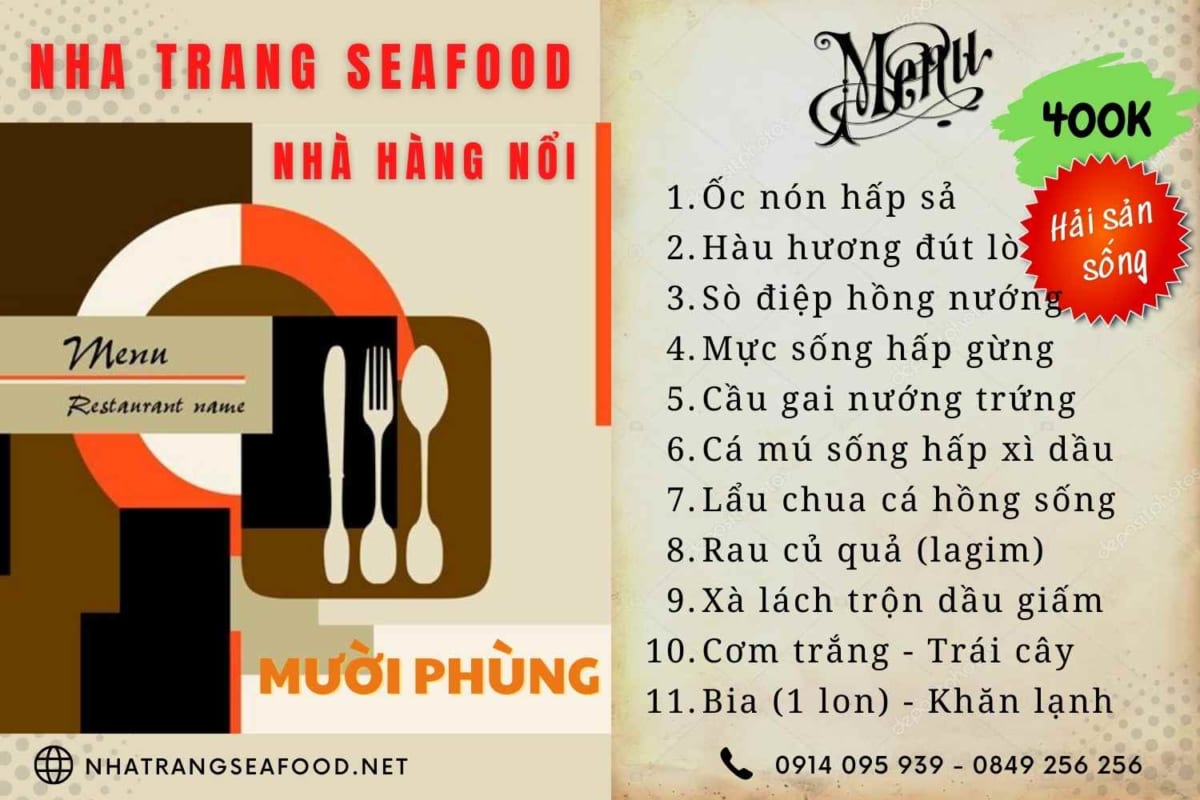 set menu 400k làng chài nha trang